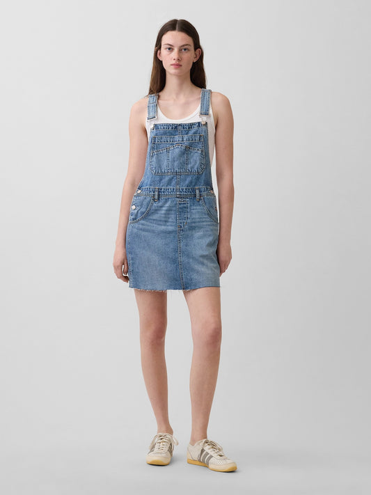 Açık Mavi Denim Mini Salopet