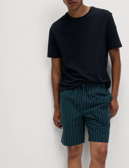 Pamuklu Kısa Kollu Pijama Takımı