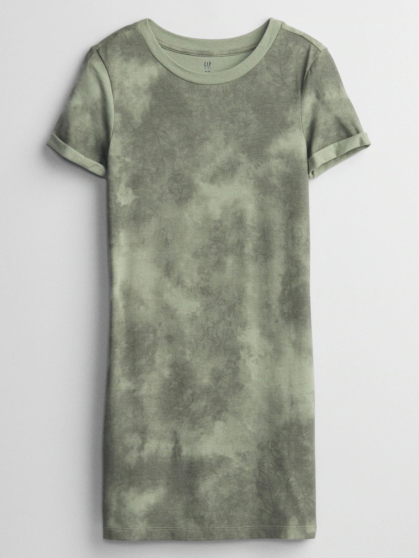 Haki Grafik Baskılı T-shirt Elbise