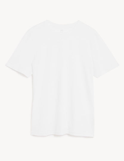 Saf Pamuklu Kısa Kollu T-shirt