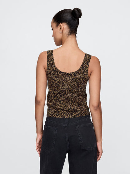 Kahverengi Cashsoft Crop Bluz