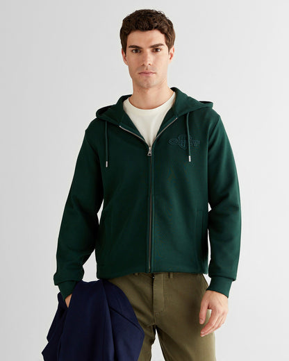 Gant Erkek Yeşil Regular Fit Kapüşonlu Sweatshirt
