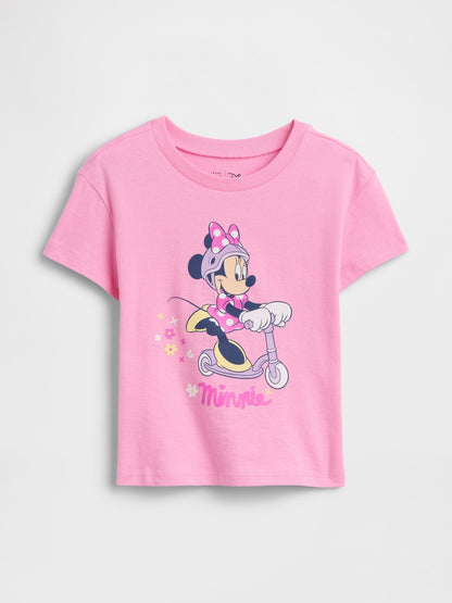 Açık Pembe Grafik Baskılı T-shirt