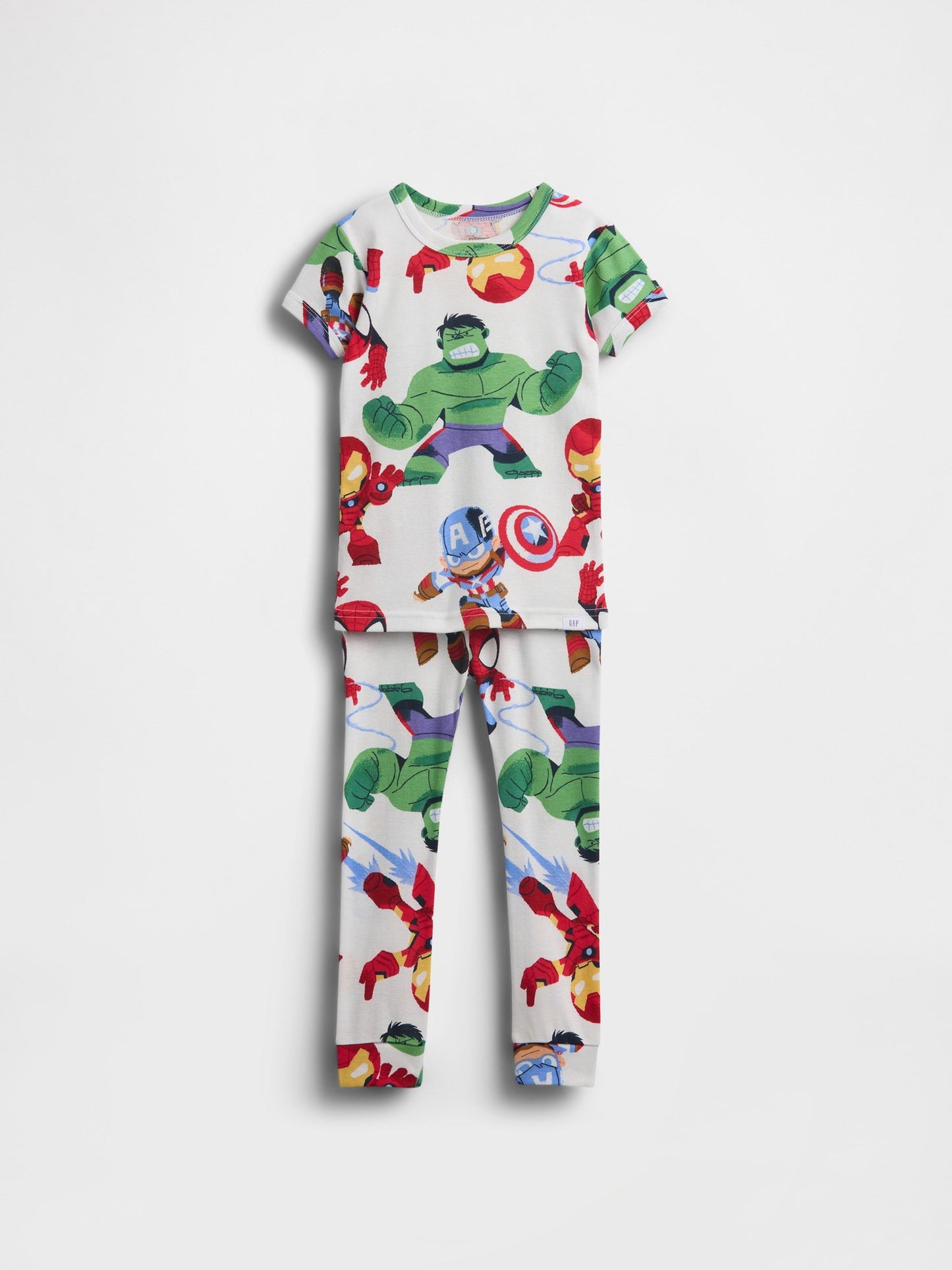 Beyaz Marvel Organik Brushed Pamuk Pijama Takımı