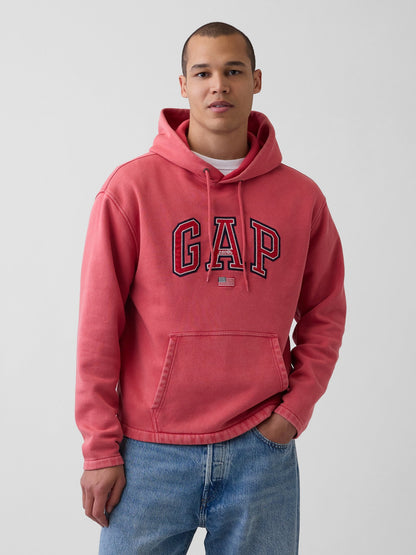Kırmızı Vintagesoft Oversized Americana Logo Sweatshirt