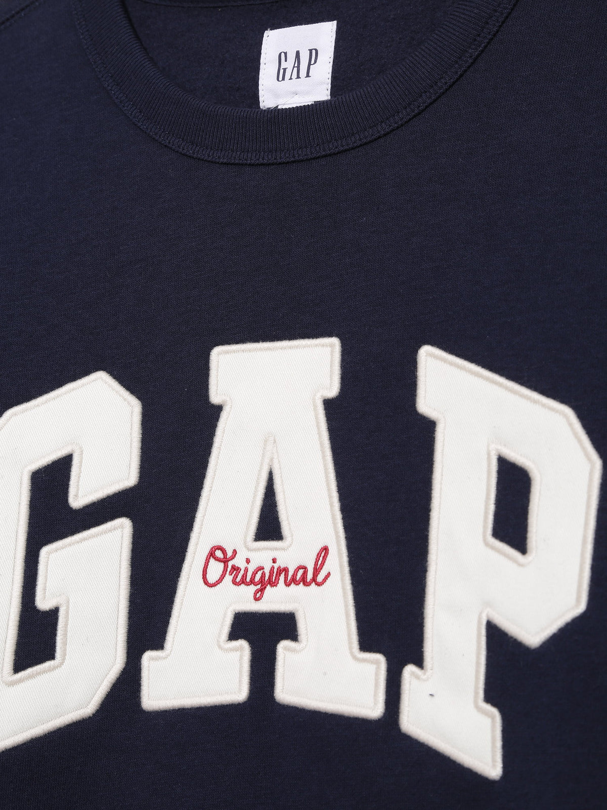 Lacivert Gap Logo Bisiklet Yaka Sweatshirt