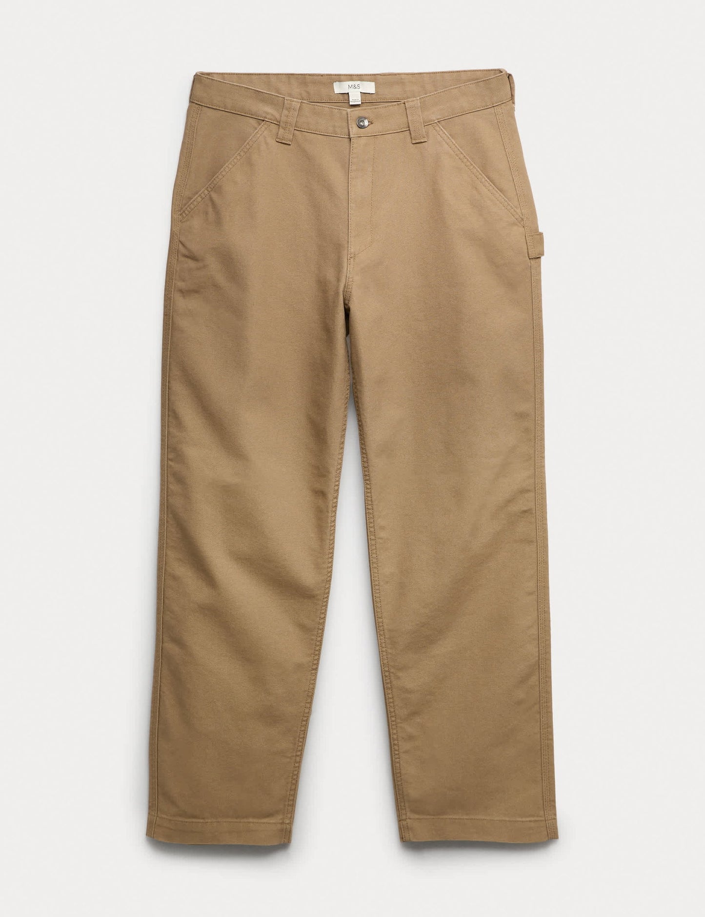 Saf Pamuk Loose Fit Utility Pantolon