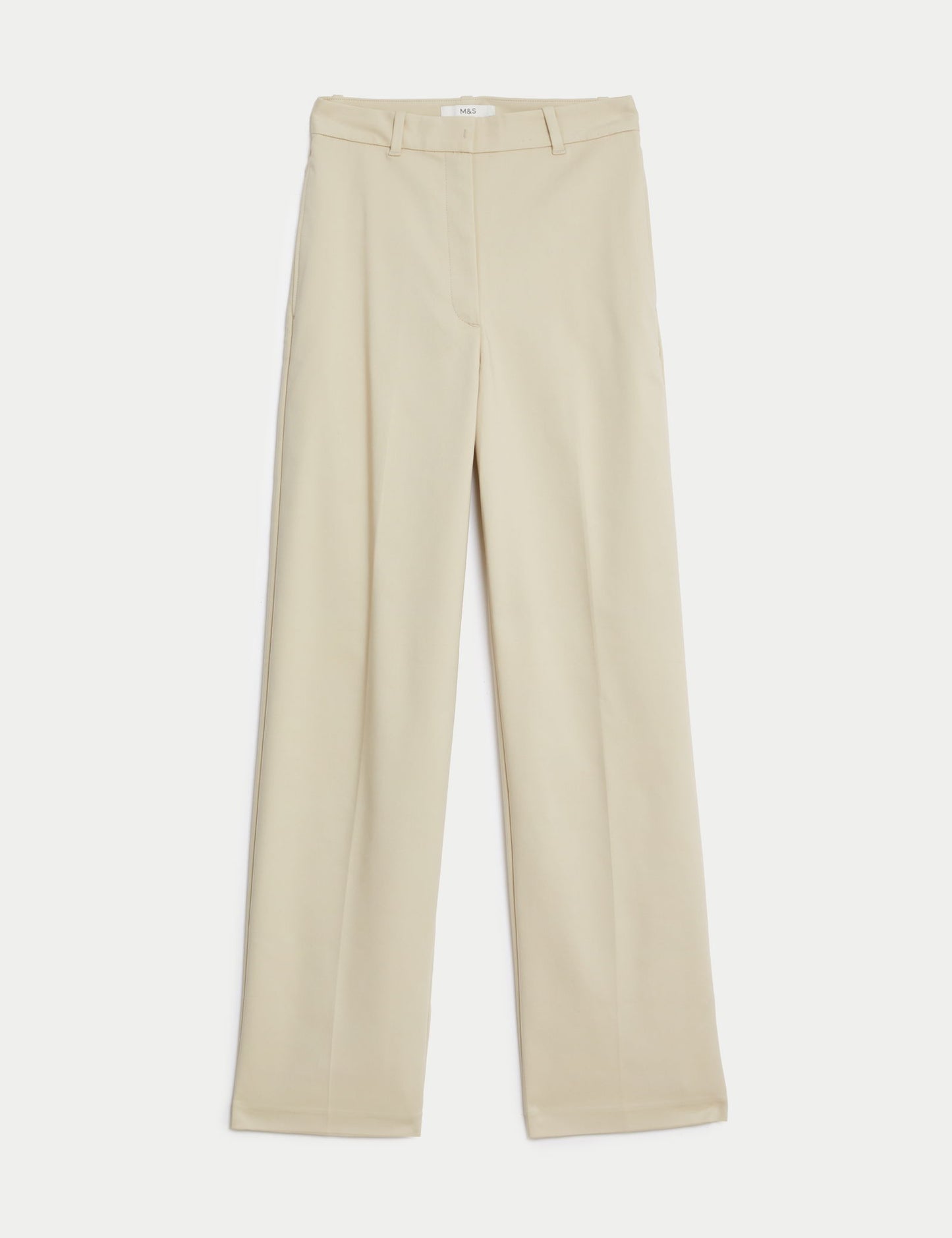 Yüksek Bel Wide Leg Chino Pantolon