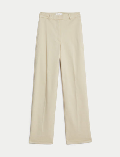 Yüksek Bel Wide Leg Chino Pantolon