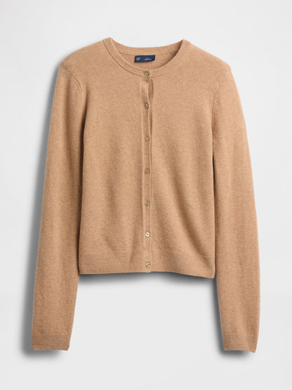 Camel Cashsoft Crop Hırka