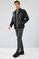 Muller-x Erkek Siyah Deri Ceket