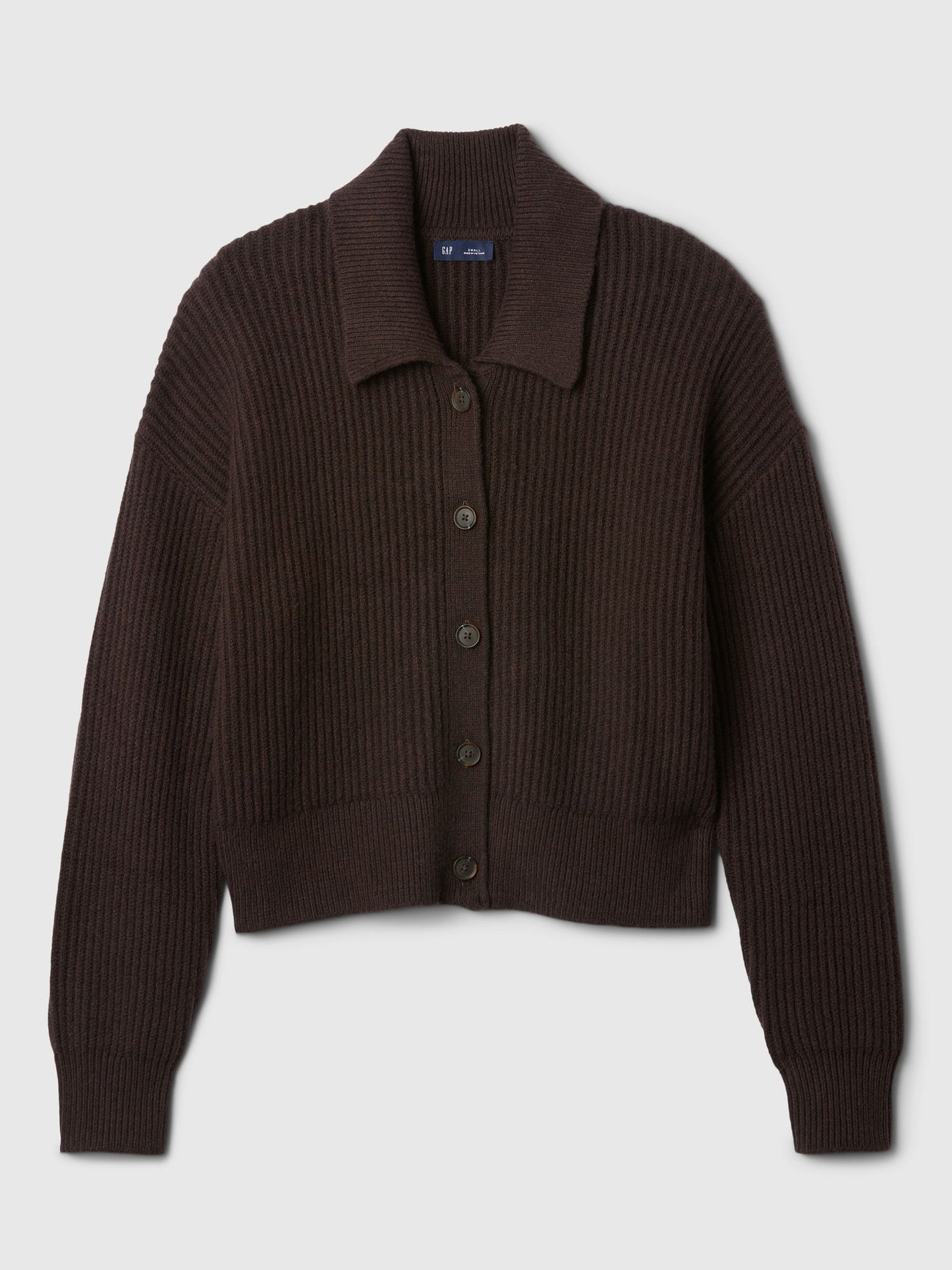 Kahverengi Cashsoft Relaxed Rib Hırka