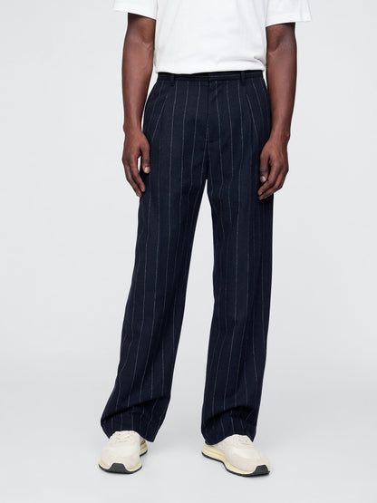 Lacivert 365 Yün Karışımı Relaxed Fit Pantolon