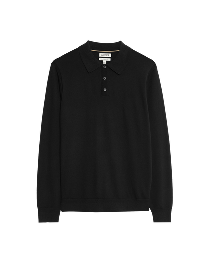 Merino Ipek Karışımlı Düğmeli Polo Üst