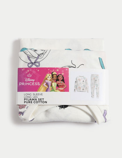 Disney Prenses:trade_mark: Saf Pamuklu Pijama Takımı (2–8 Yaş)