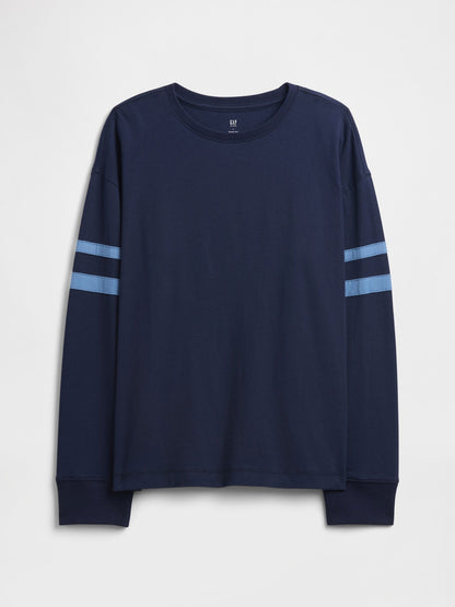 Lacivert Vintagesoft Relaxed Varsity T-shirt
