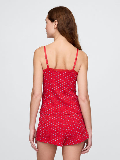 Kırmızı Pointelle Pijama Tank Top
