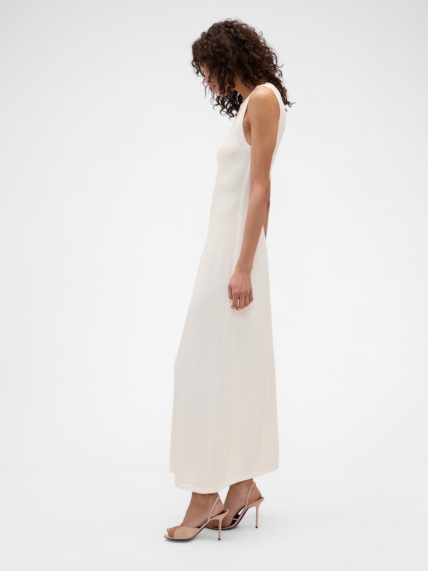 Beyaz Gap × Victoria Beckham Triko Maxi Elbise