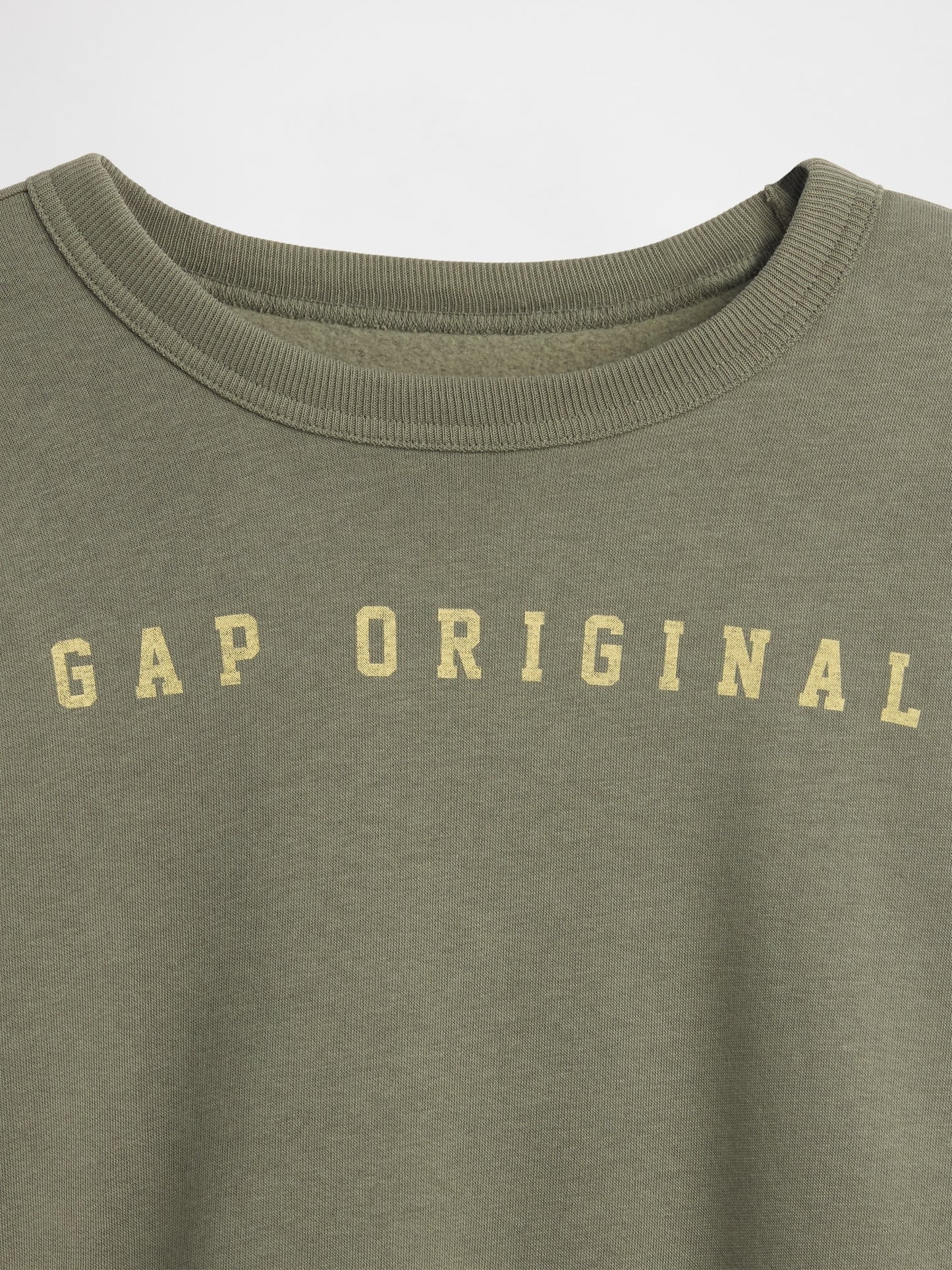 Haki Relaxed Grafik Baskılı Sweatshirt