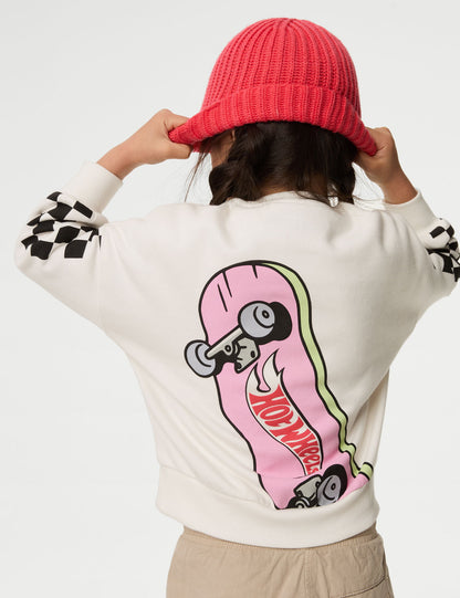 Pamuklu Hot Wheels:trade_mark: Sweatshirt (2-16 Yaş)