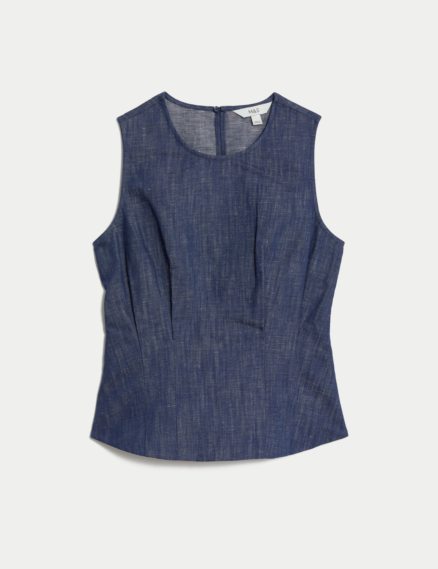 Regular Fit Denim Keten Bluz