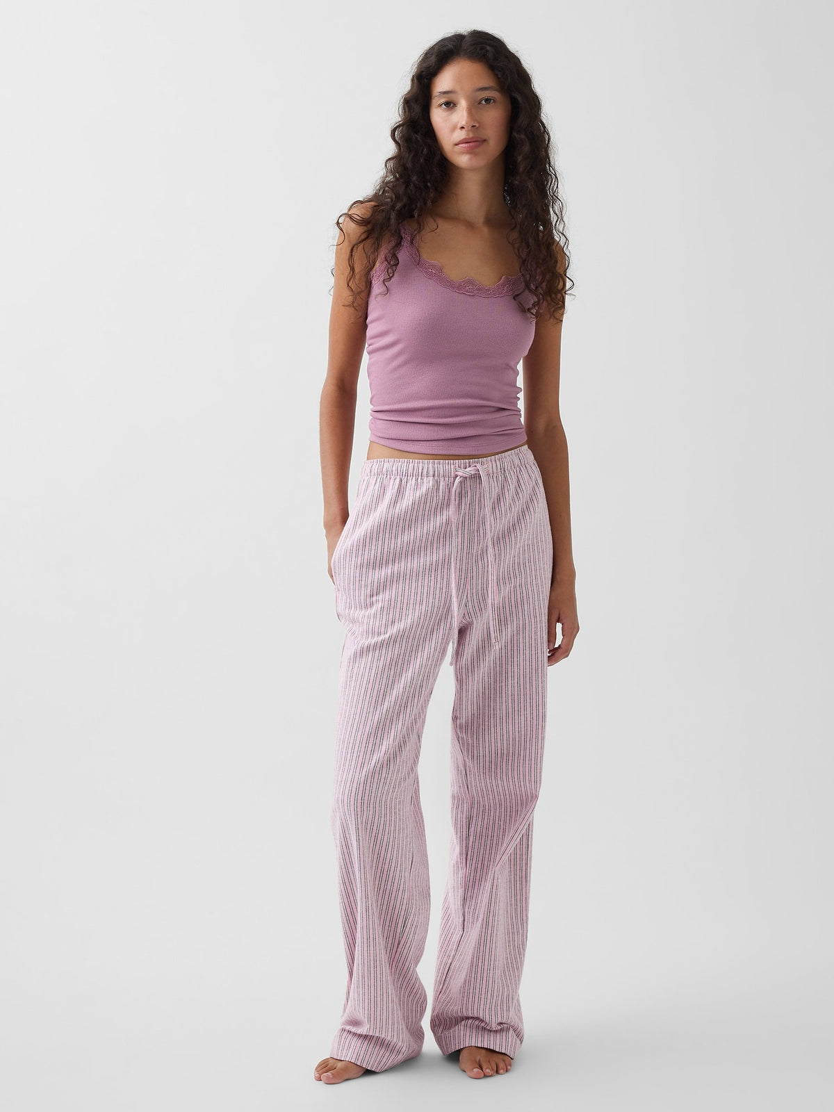 Açık Pembe Softest Flannel Pijama Altı