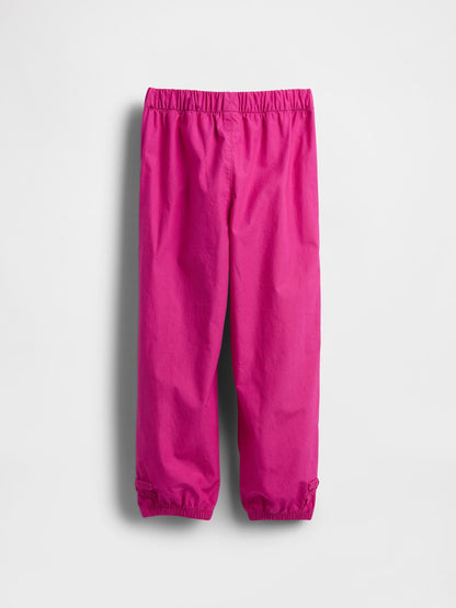 Pembe Desenli Paraşüt Kumaş Kargo Pantolon