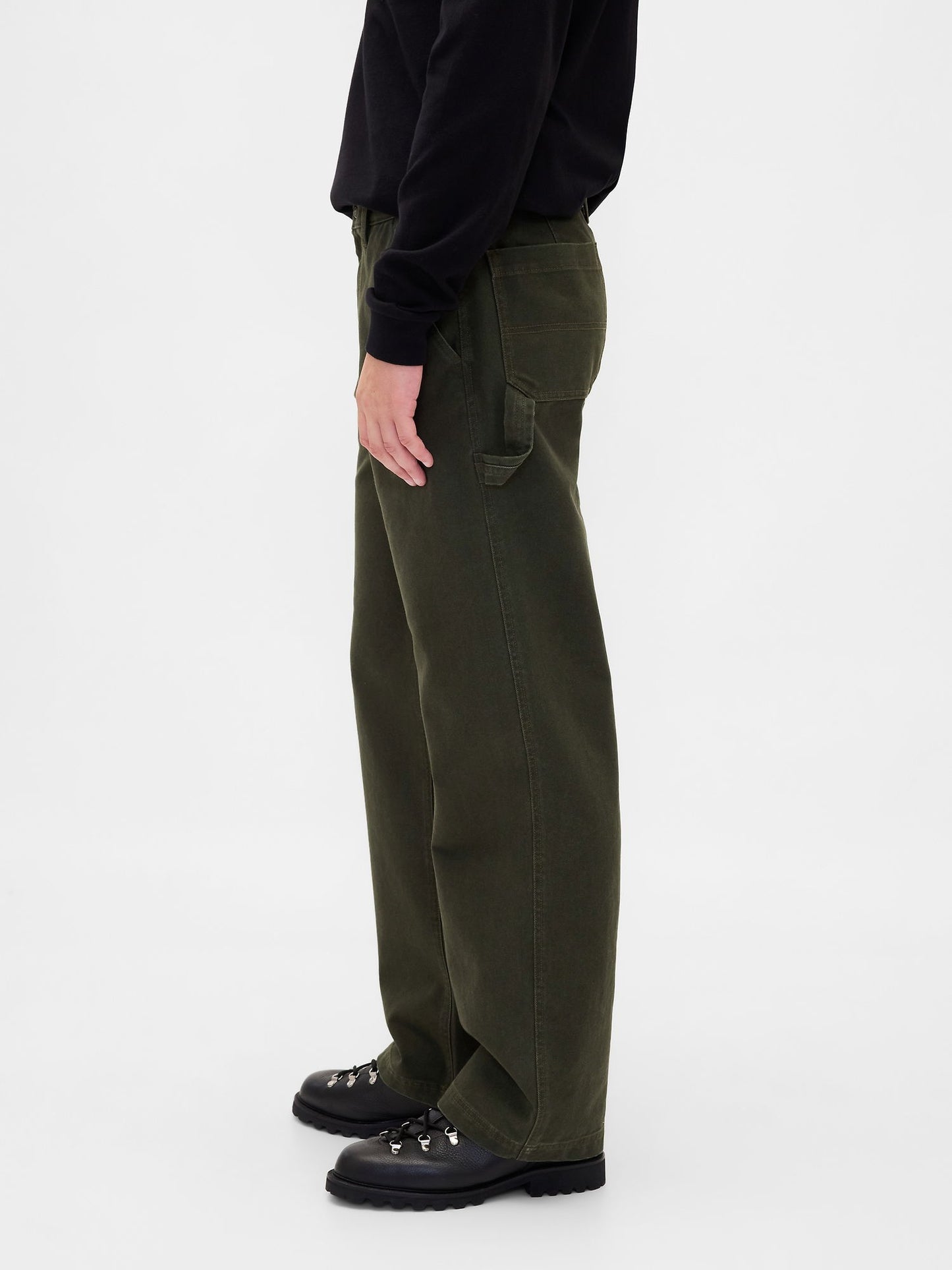 Haki Canvas '90s Loose Pantolon