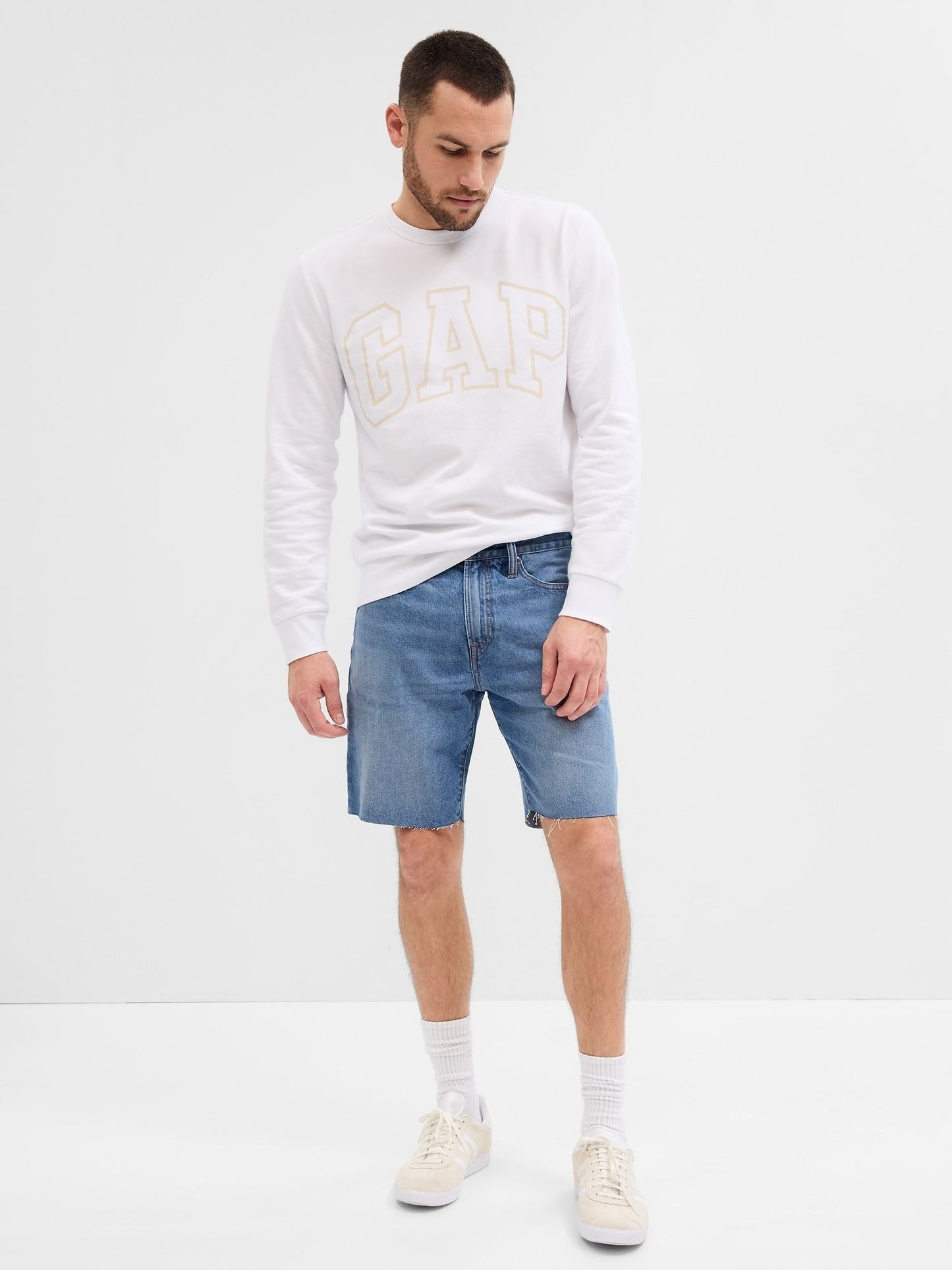 Mavi Straight Denim Şort