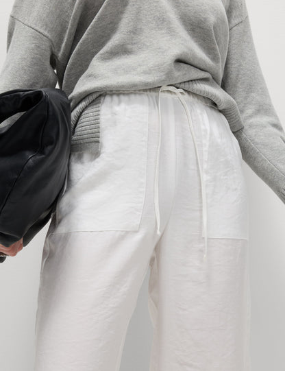 Lyocell Zengin Düz Straight Leg Pantolon