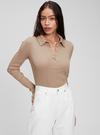 Kahverengi Henley Polo T-shirt