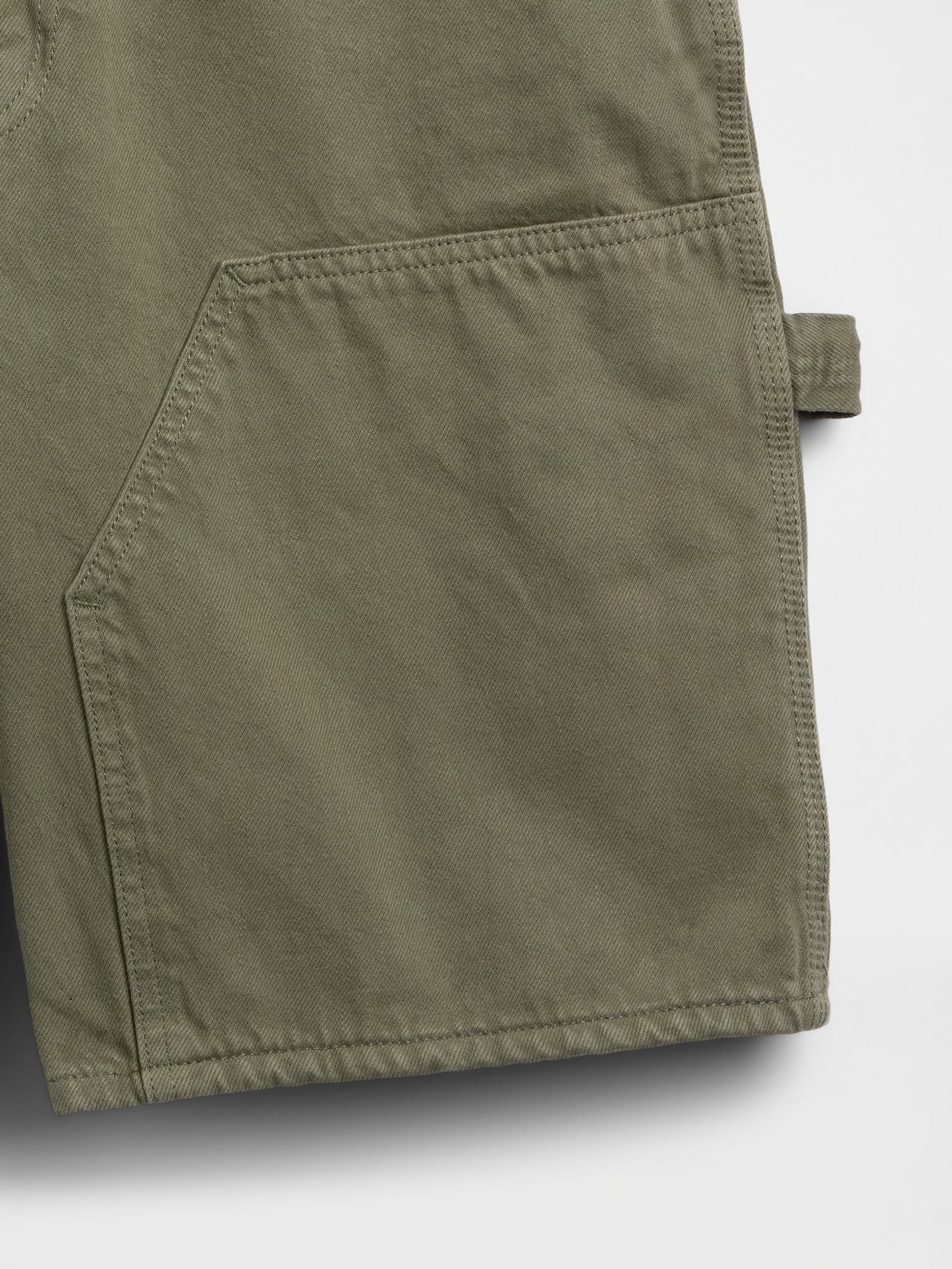 Haki 9 Loose Denim Carpenter Şort