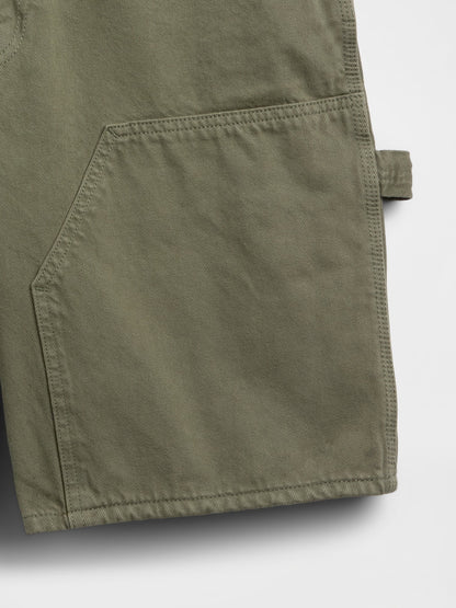 Haki 9 Loose Denim Carpenter Şort