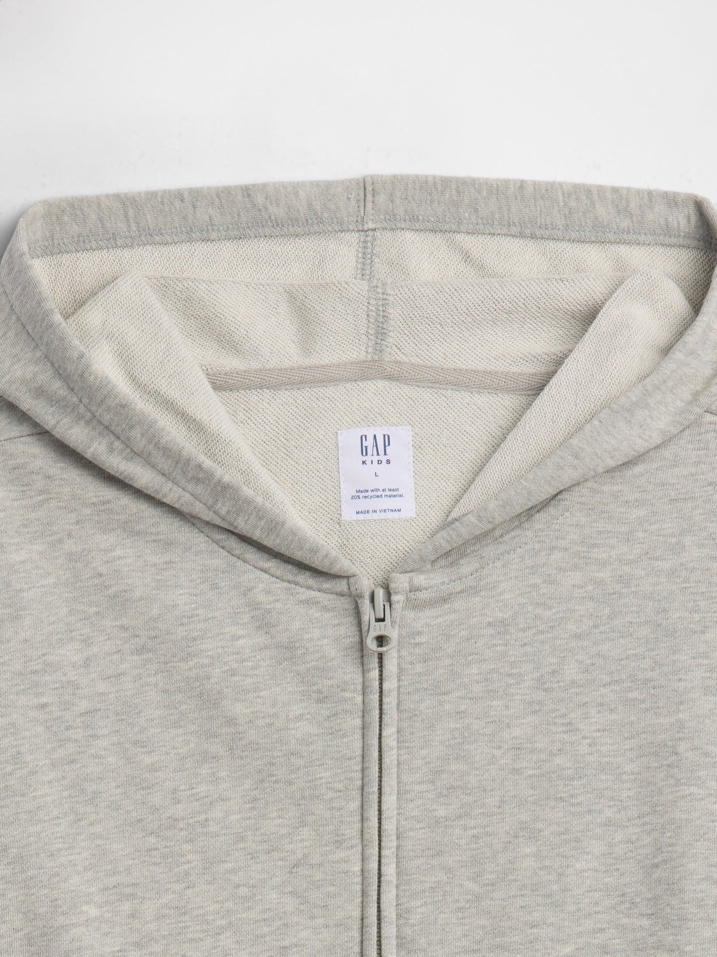 Gri Relaxed Fransız Havlu Kumaş Fermuarlı Sweatshirt