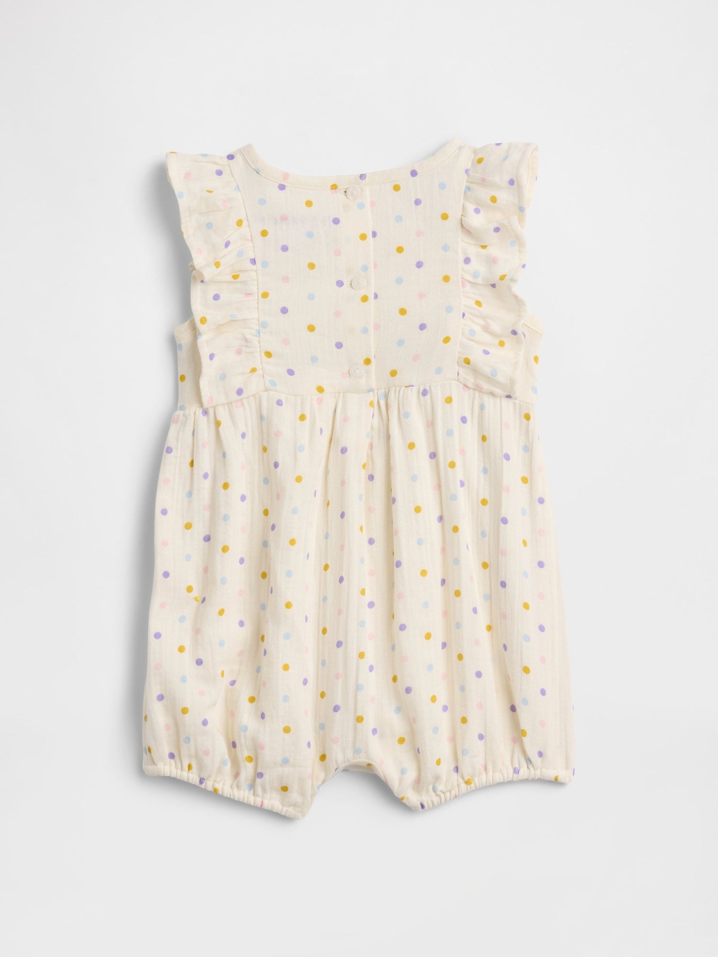 Krem Gauze Ruffle Romper Tulum
