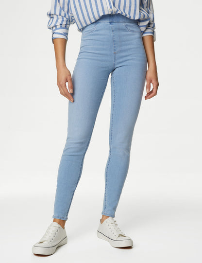 Yüksek Bel Jegging Jean Pantolon