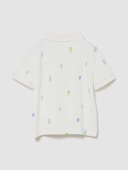 Beyaz Pique Polo T-shirt