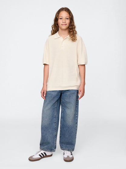 Krem Relaxed Sweatshirt Polo T-shirt