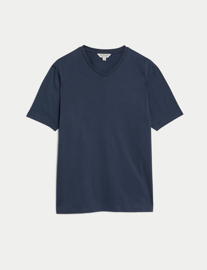 Yumuşak Dokulu V Yaka T-shirt