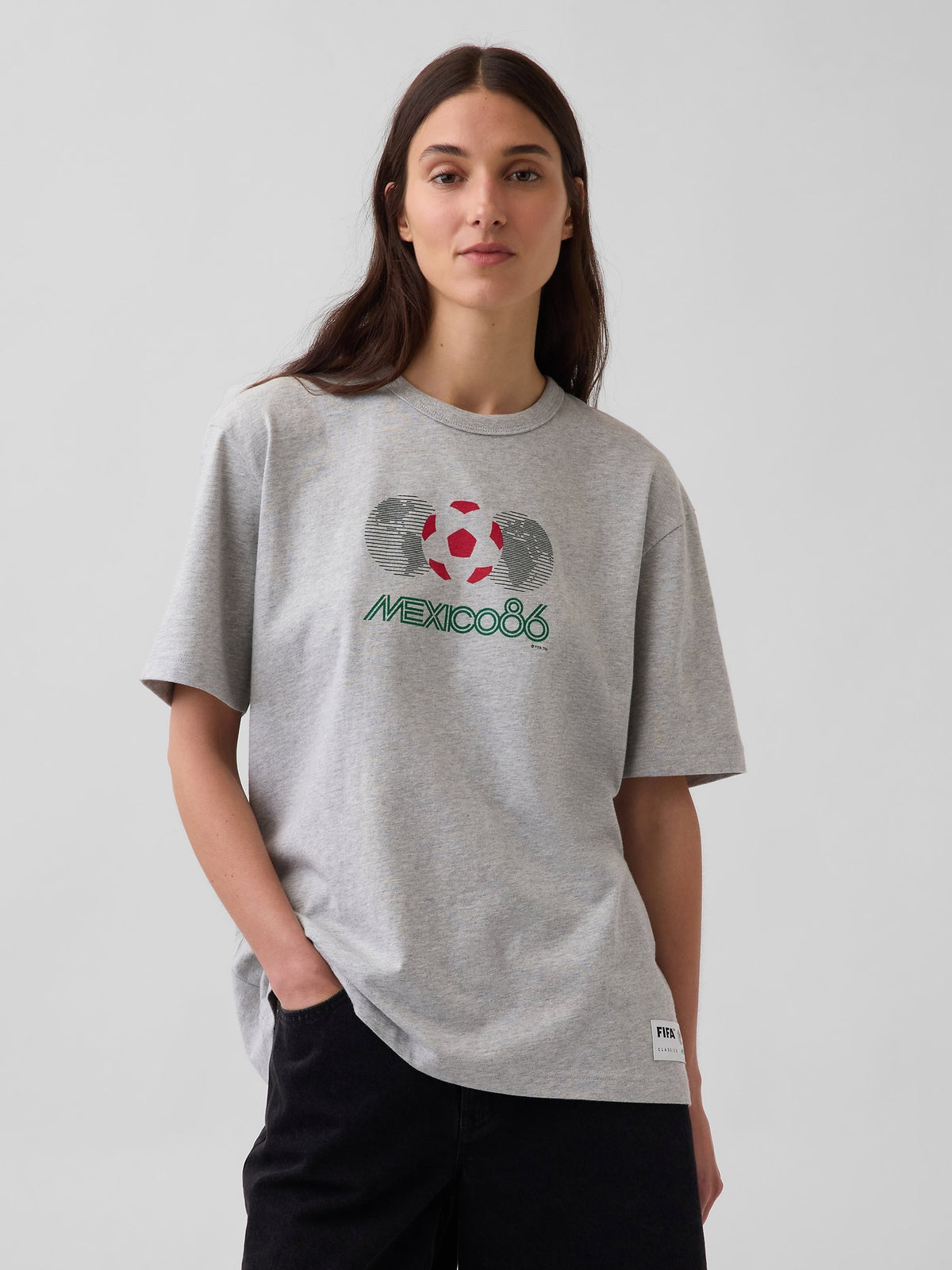 Gri Fifa World Cup™ Klasikleri Relaxed Grafik T-shirt