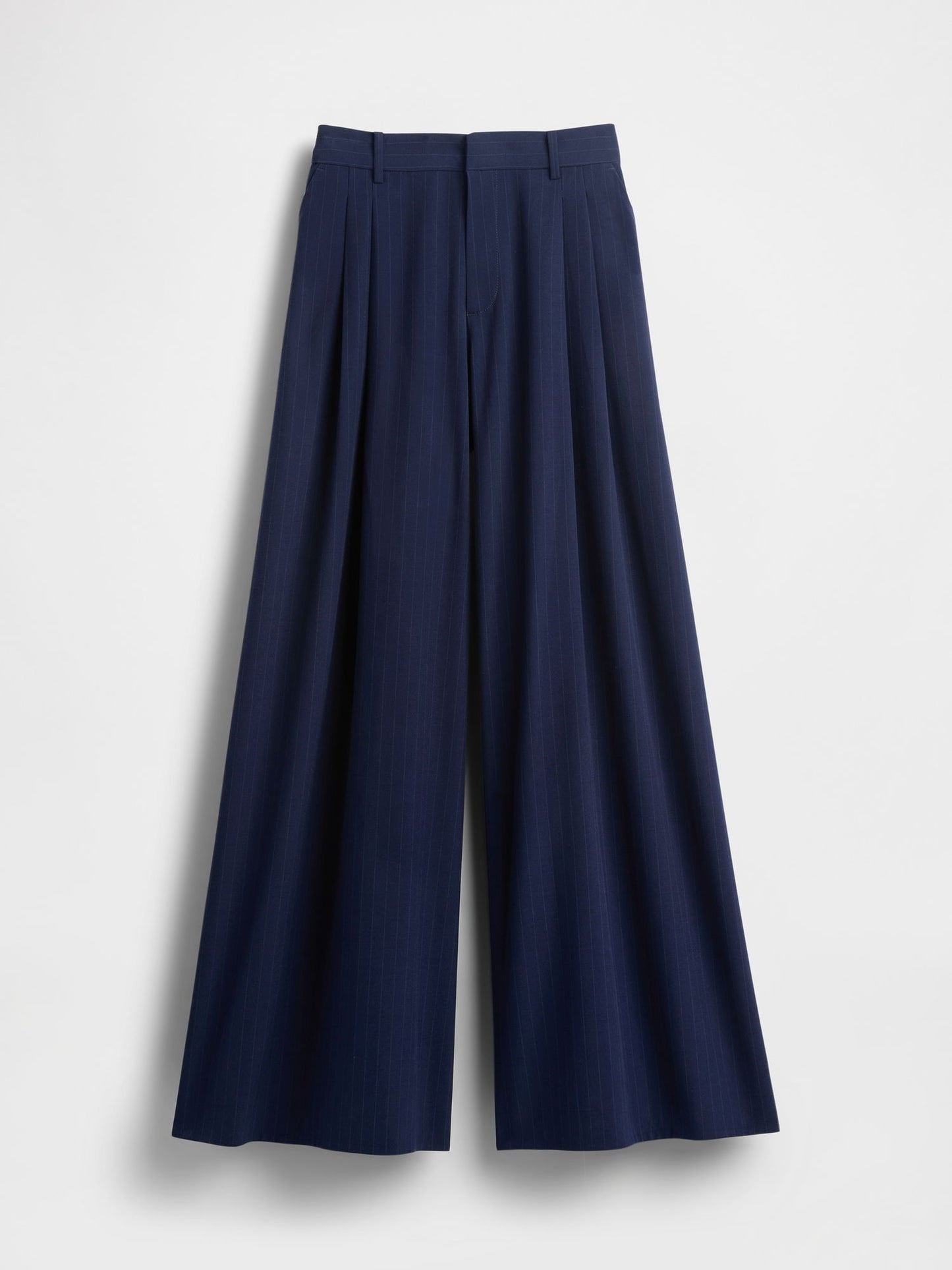 Koyu Mavi Gapstudio Mid Rise Pileli Baggy Pantolon