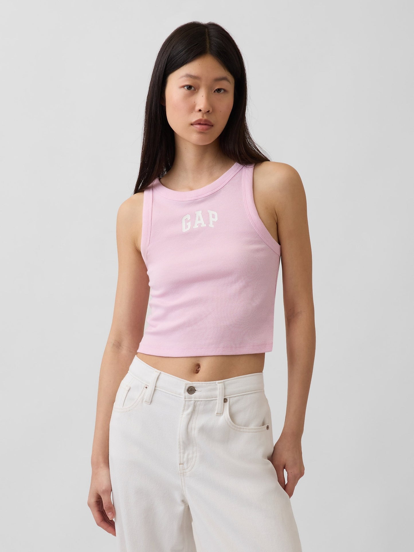 Açık Pembe Gap Logo Crop Atlet