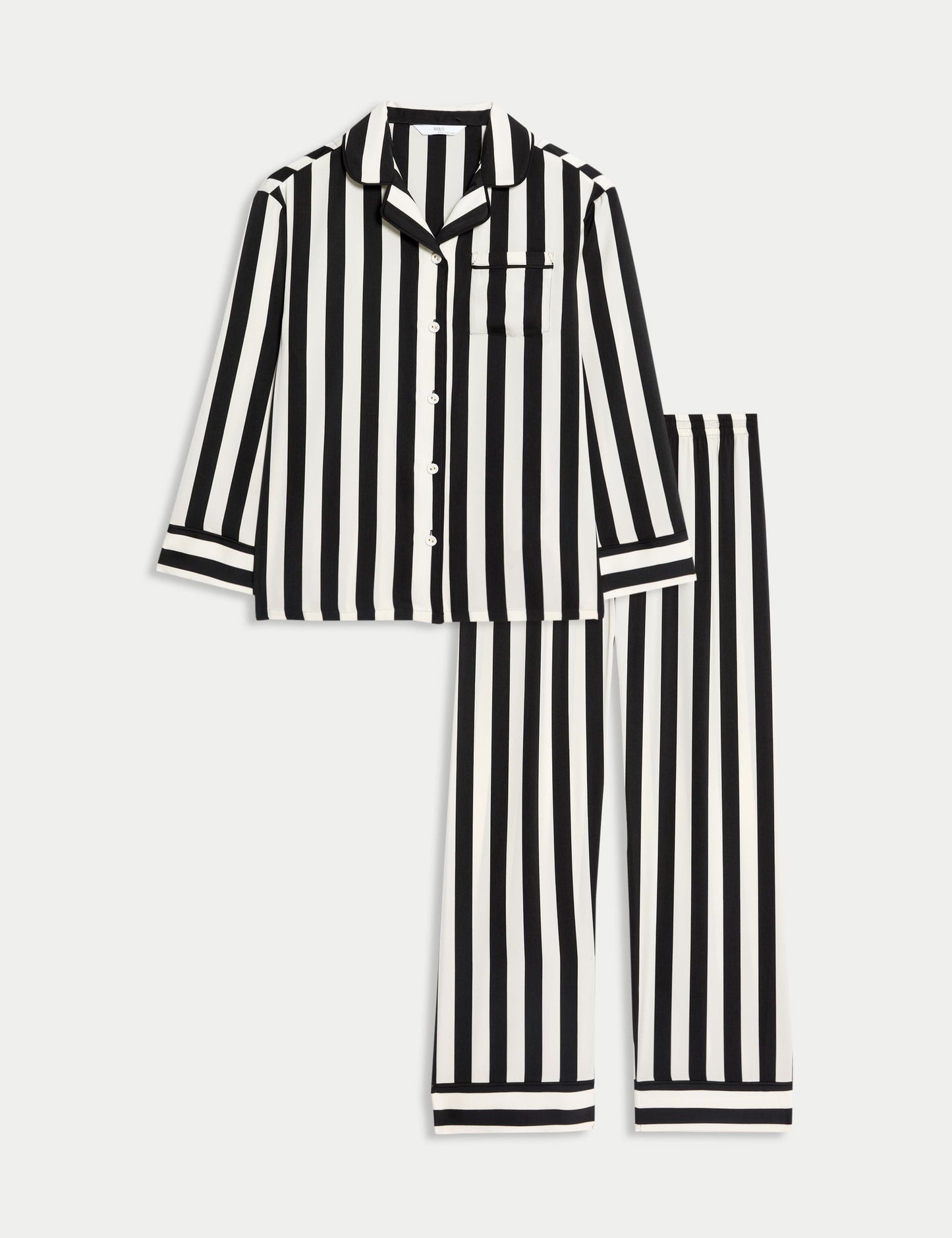 Saten Çizgili Pijama Takımı