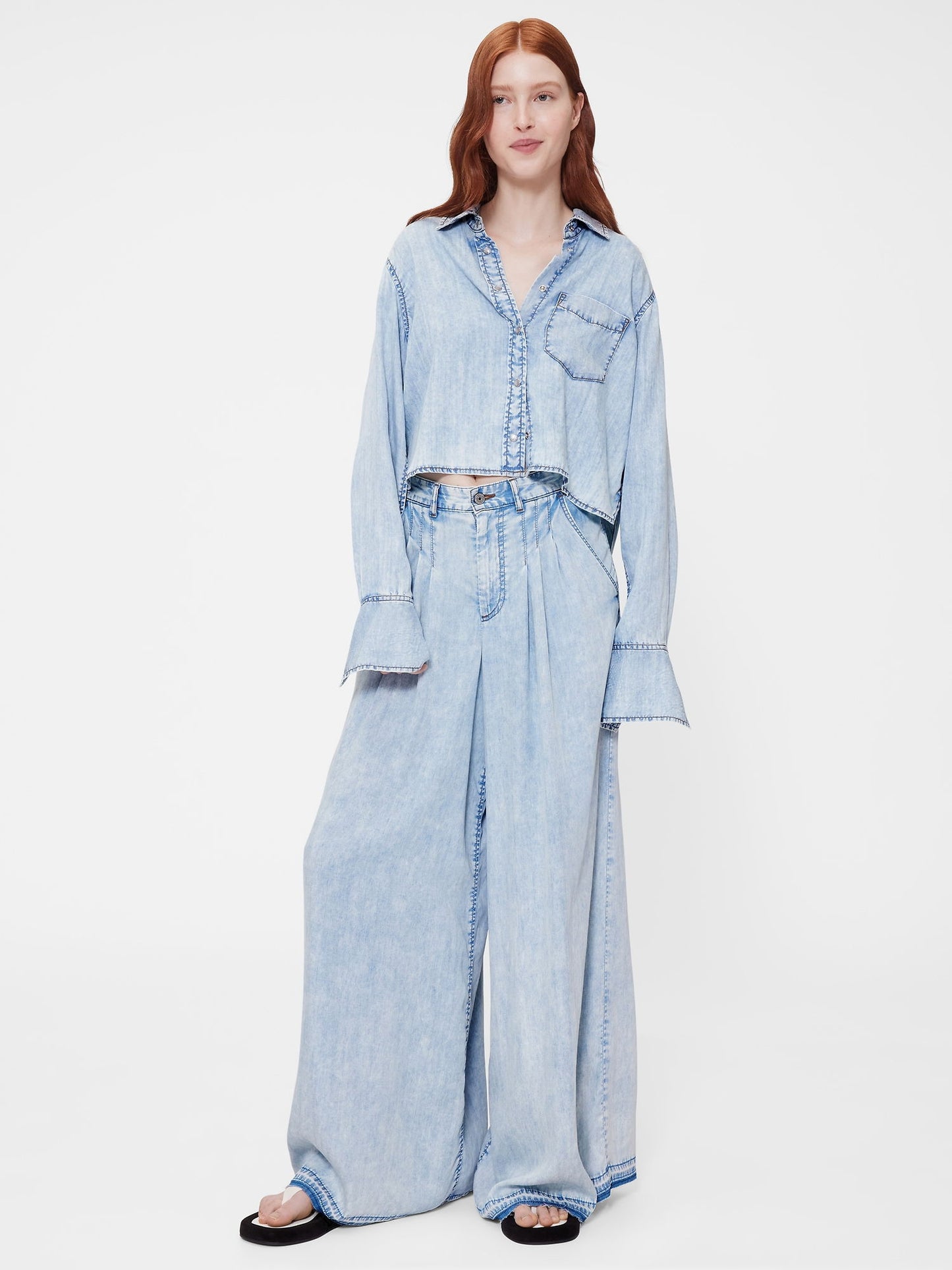 Mavi Gapstudio Denim Crop Gömlek