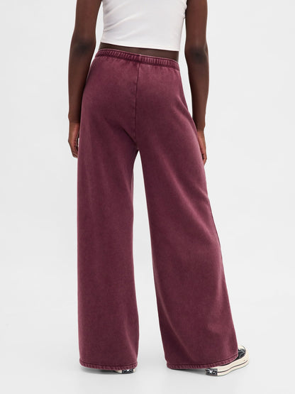 Bordo Vintagesoft Baggy Wide-leg Eşofman Altı