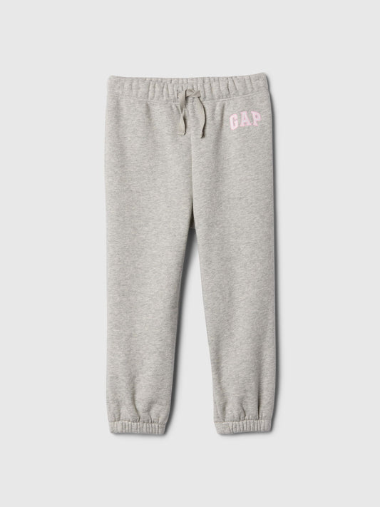 Gri Gap Logo Kalp Desenli Pull-on Jogger Fleece Eşofman Altı