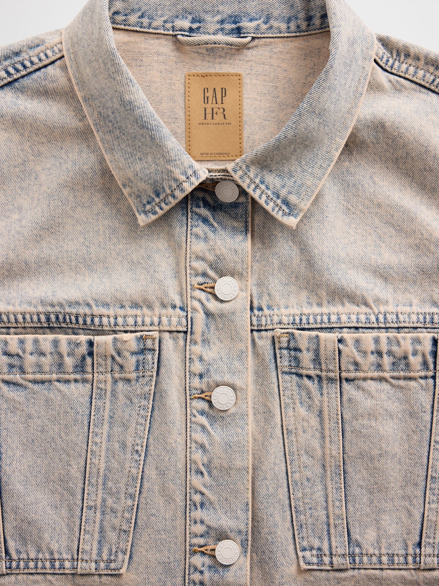 Açık Mavi Gap × Hfr Denim Oversized Yelek By Nicole Benefield Portfolio