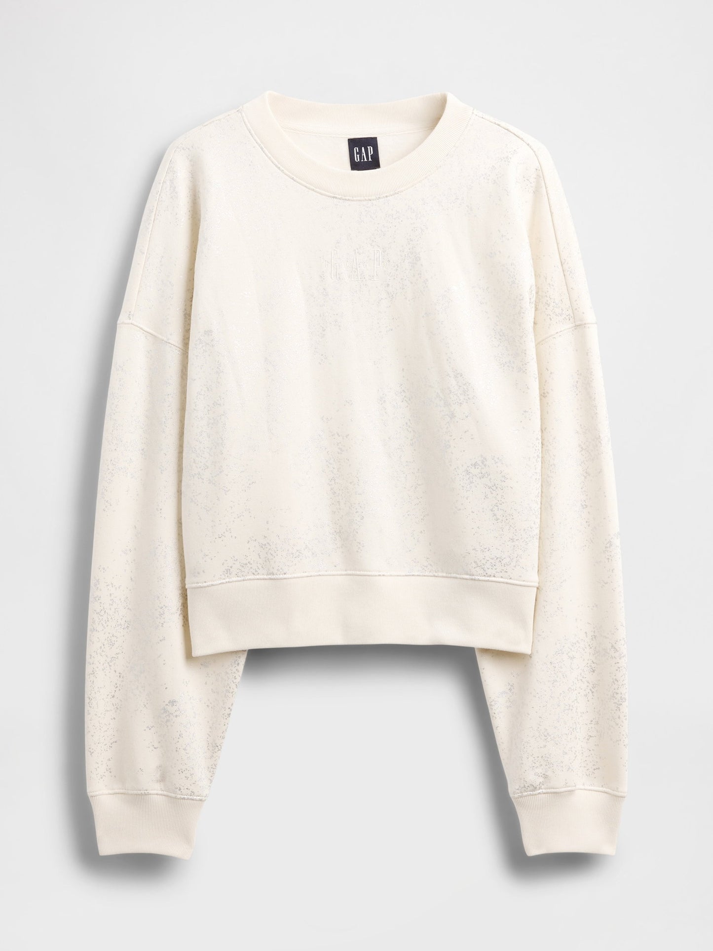 Beyaz Logo Crop Sweatshirt
