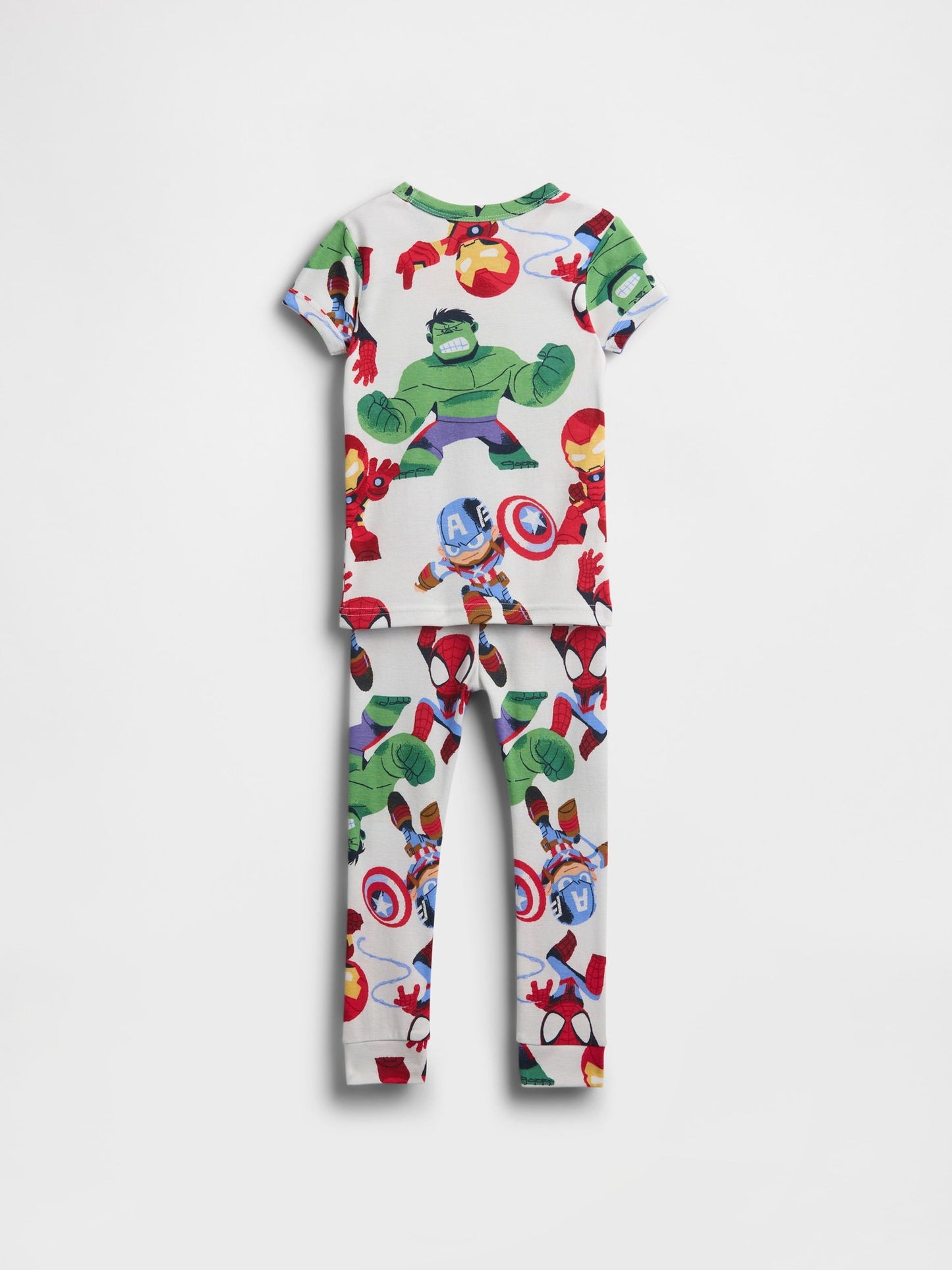 Beyaz Marvel Organik Brushed Pamuk Pijama Takımı