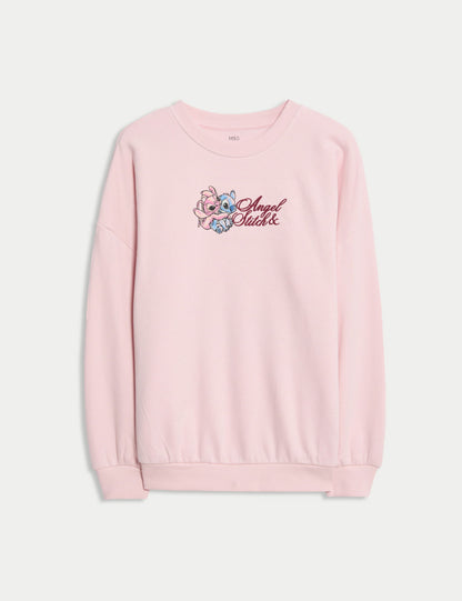 Pamuk Karışımlı Lilo & Stitch Sweatshirt (2-16 Yaş)